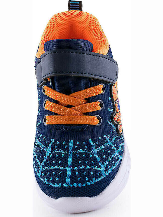 Spiderman Adidași Copii Cu Închidere Hoop & Loop Și Cu Luminite Albastre