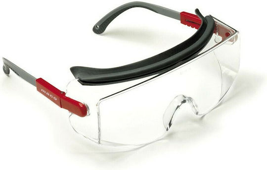 Maco Safety Glasses for Protection with Transparent Lenses 1pcs