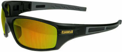 Dewalt Auger Fire Safety Glasses for Protection with Red Lenses Mirrored