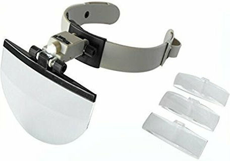 Safety Glasses with Magnification with Gray Lenses Tinted and LED Light 1pcs