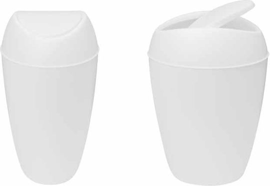 Umbra Twirla Plastic White Waste Bin 9lt