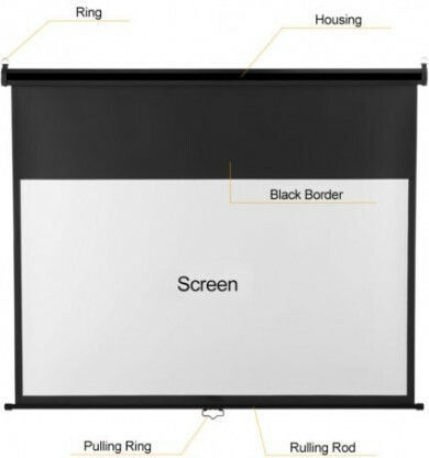 Conceptum Οθόνη Προβολής Projector Τοίχου CON-MP113 με Λόγο Εικόνας 1:1 200x200cm / 113"
