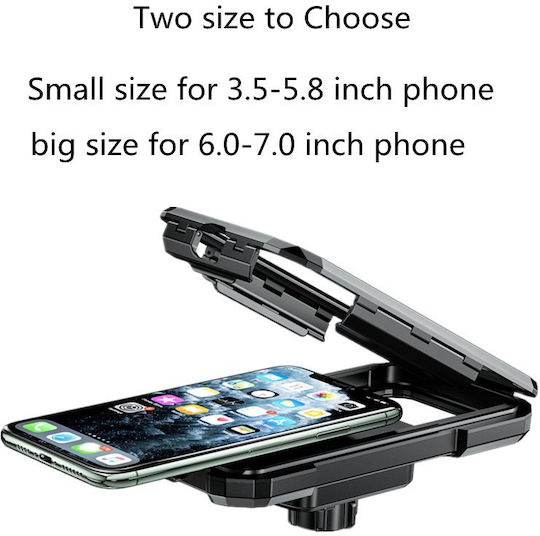 Kewig M18L-A1 Mount Phone Motorcycle with Case 3.5-7" for Steering Wheel with Wired (Type-C for iPhone) and Wireless charging (Qi 15W)