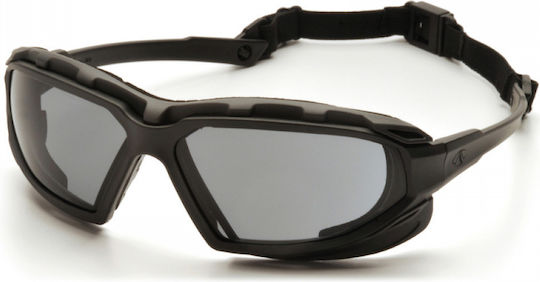Pyramex Safety Highlander H2x Anti-fog Safety Glasses / Work Mask for Protection with Black Lenses Tinted 1pcs