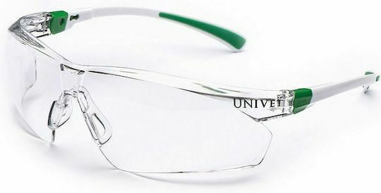Univet Safety Glasses for Protection with Transparent Lenses 1pcs