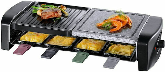 Severin RG9645 Tabletop Electric Grill Raclette Smooth and Ribbed Plate 1400W 42cmx21cmcm