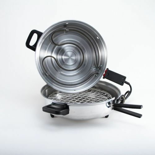FOINIX Tabletop Electric Grill Aluminium Grill 900W with Lid 27.5cmx27.5cmcm