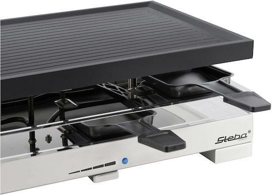 Steba Tischplatte Elektrogrill Raclette Geriffelte Platte 1200W mit einstellbarem Thermostat 40.5cmx24cmcm