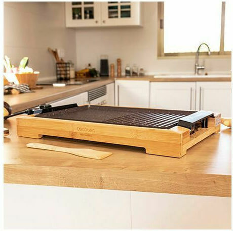 Cecotec Tasty & Gril Mixstone Tabletop Electric Grill Smooth and Ribbed Plate 2000W with Adjustable Thermostat 37.5cmx24.5cmcm