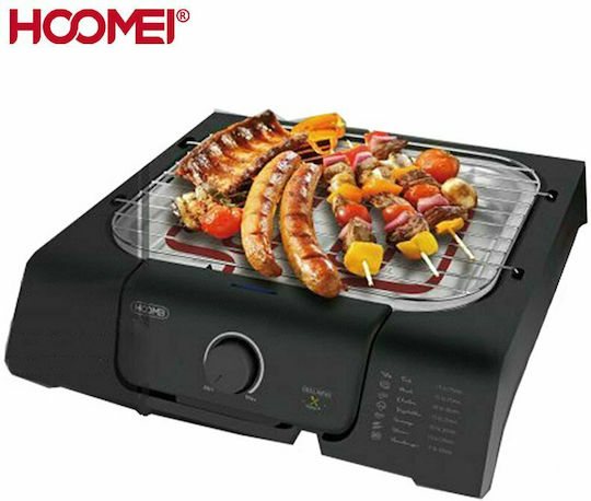 Hoomei Настолна Електрическа Скара с Решетка 2000W с Регулируем Термостат