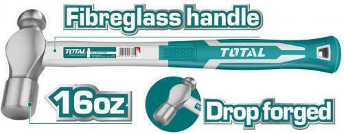 Total Σφυρί 450gr με Λαβή Fiberglass THT74166