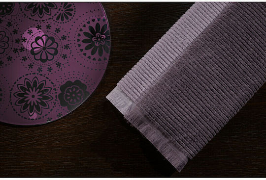 Guy Laroche Tissus Towel from 100% Cotton in Purple Color 40x60cm 2pcs