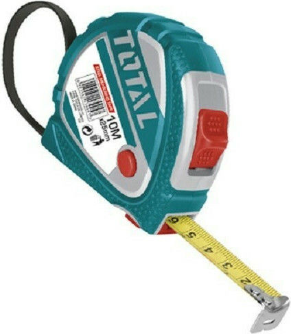 Total Tape Measure with Auto-Rewind 25mm x 10m