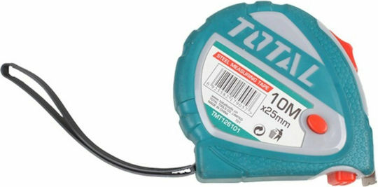 Total Tape Measure with Auto-Rewind 25mm x 10m