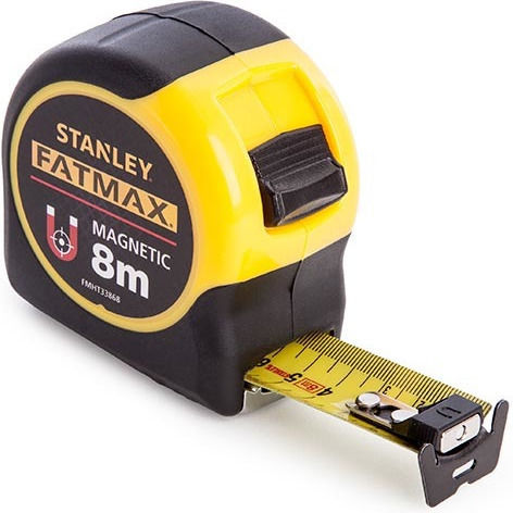 Stanley Fatmax Tape Measure with Auto-Rewind and Magnet 32mm x 8m