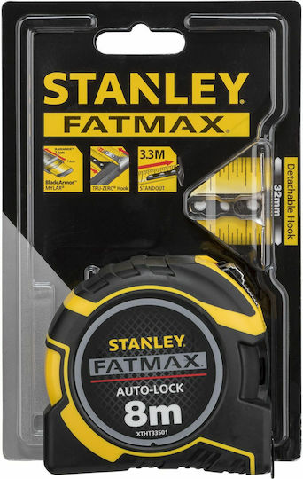 Stanley FatMax Autolock Tape Measure with Auto-Rewind and Magnet 32mm x 8m