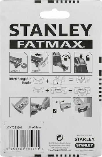 Stanley FatMax Autolock Tape Measure with Auto-Rewind and Magnet 32mm x 8m
