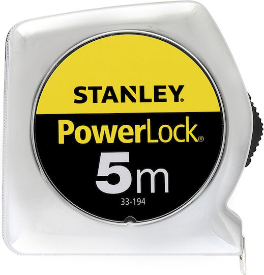 Stanley Powerlock Tape Measure with Auto-Rewind 19mm x 5m