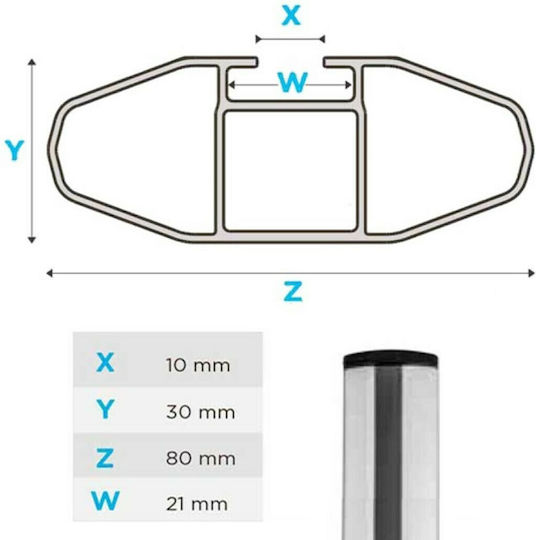 Menabo Aluminium Dachträger 135cm für Ford Transit Connect 2013+ für Autos mit Werksdachträgern mit Dachträgerfüßen