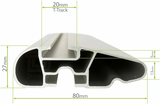 Farad Μπάρες Οροφής Μεταλλικές SM 057 για Mitsubishi Outlander 2008-2013 (Σετ με πόδια και κλειδαριά) Μαύρες