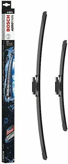 Bosch Aerotwin A422S Front Set Car Wiper Blades 650mm/400mm Universal Renault Laguna Citroen C3 / C3 (II) Scania L