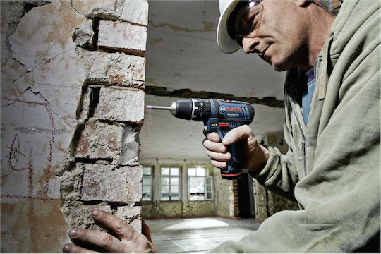 Bosch GSB 12V-15 Κρουστικό Δραπανοκατσάβιδο Μπαταρίας 12V 2x2Ah