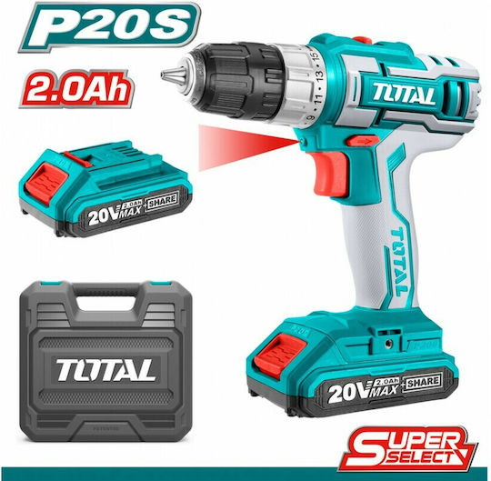 Total TIDLI200215 Κρουστικό Δραπανοκατσάβιδο Μπαταρίας 20V 2x2Ah