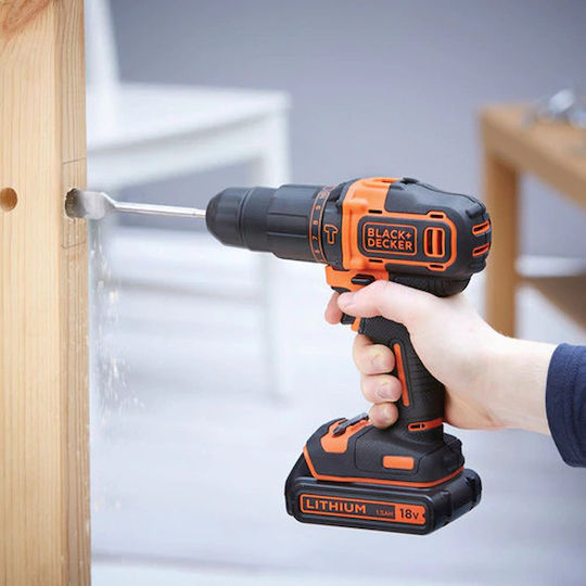 Black & Decker Percussive Drill Driver Battery 18V 1x1.5Ah