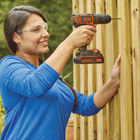 Black & Decker BDCDC18KB Δραπανοκατσάβιδο Μπαταρίας 18V 2x1.5Ah