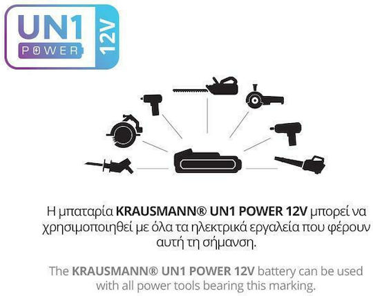 Krausmann U73012-12S Ударна Отвертка На Батерия 12V 1x2Ah