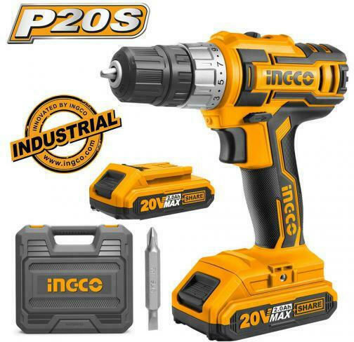 Ingco CDLI200215 Δραπανοκατσάβιδο Μπαταρίας 20V 2x2Ah