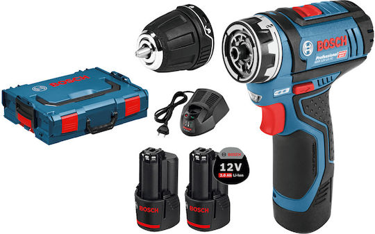 Bosch GSR 12V-15 FC Battery Drill Driver 12V 2x2Ah