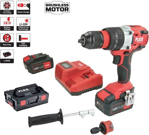 Flex PD 2G 18.0-EC Schlagbohrschrauber Batteriebetrieb Brushless 18V 2x5Ah