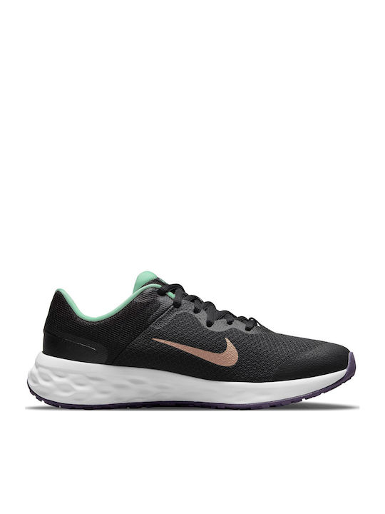 Revolution Revolution 6 Kids Sports Shoes Running with Laces Black / Metallic Red Bronze / Mint Foam