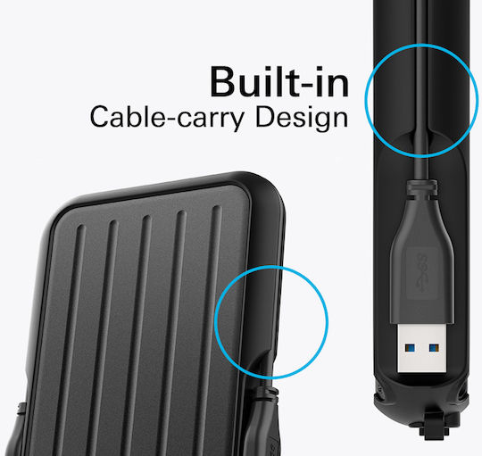 Silicon Power Armor A66 USB 3.2 External 2.5" HDD 2TB Black / Blue