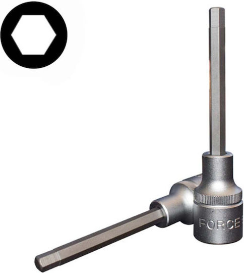Force Allen Long 1/2'' Socket Long Walnut with Allen Head and Socket 1/2'' H10x100mm