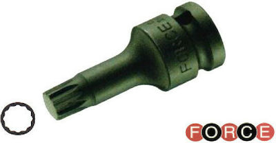 Force Bit-Stecknuss Pneumatisch mit Spline-Bit und Antriebsvierkant 1/2'' Größe M14x78mm 1Stück