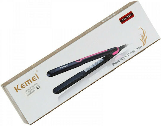 Kemei KM-2218 Πρέσα Μαλλιών με Κεραμικές Πλάκες 30W