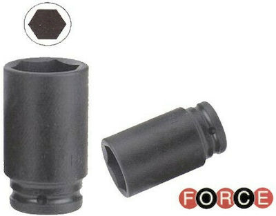 Force Socket Pneumatic Hex Long with Square Drive 3/4" Diameter 33mm