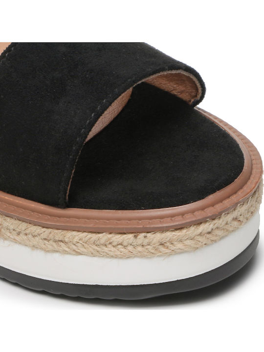 Women's Ankle Strap Platforms Black