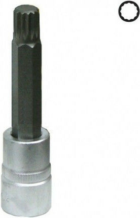 Force Socket 1/2" Spline Long Walnut with Spline Head and Socket 1/2'' M9.5x100mm