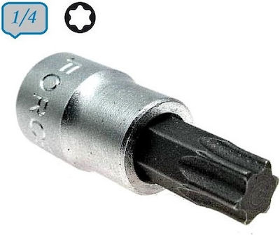 Force Cheie tubulară cu Vârf Torx și Patrat de Prindere 1/4'' Dimensiune T20x32mm 1buc