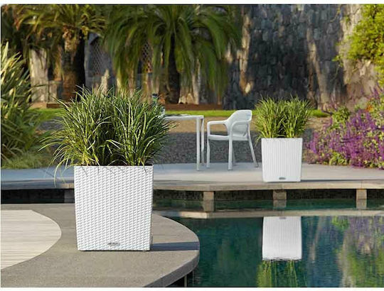 Lechuza Cube Cottage Αυτοποτιζόμενη Γλάστρα Πλαστική Λευκή 29.5x29.5εκ.