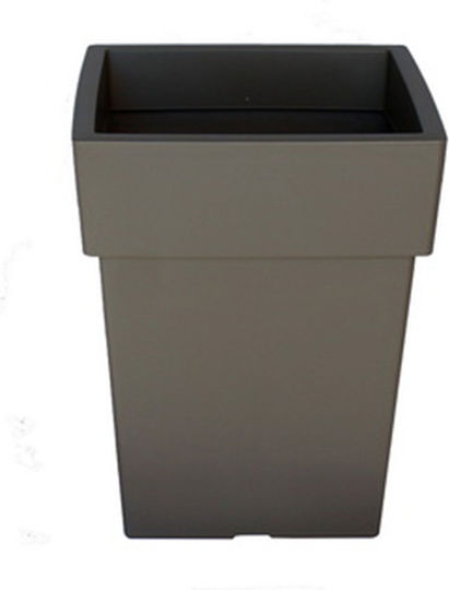 Viomes Linea Ghiveci Plastic Anthracite - Molyvi 33x33x42cm.