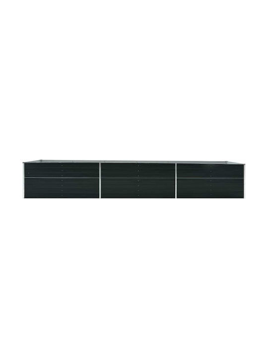 vidaXL Planter Box Metallic Black 480x80x45cm.