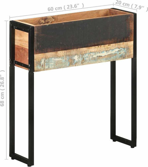 vidaXL Blumenkasten Hölzernes Mehrfarbig 60x20x68cm.