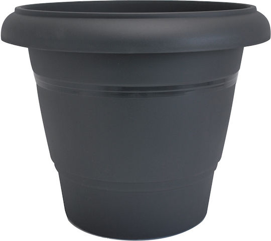 Atmosphera Festone Plastic Black Flower Pot Atmosphera Festone Plastic Black Flower Pot