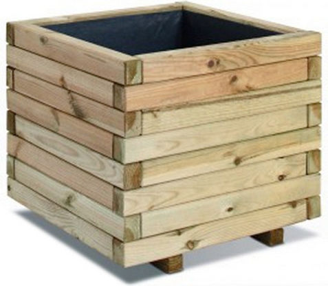 Showood Quadratisch Topf Hölzernes 50x50x37cm.