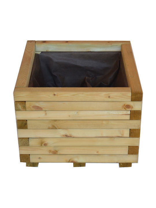 Showood Квадратна Саксия Дърво 50x50x37см.