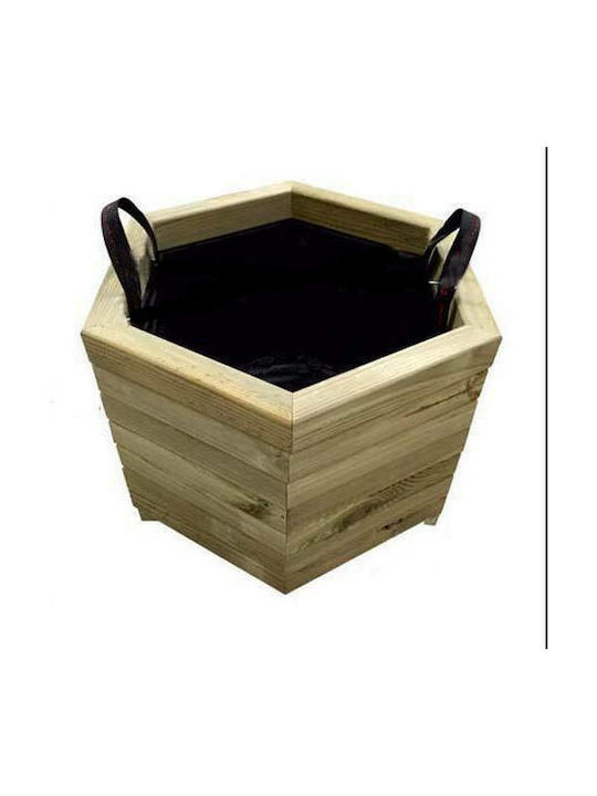 Tesias Pot Wooden 52x52x36cm.